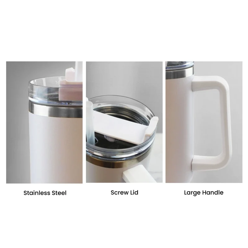 Engraved Extra Large White Travel Cup 40oz/1135ml, Any Message