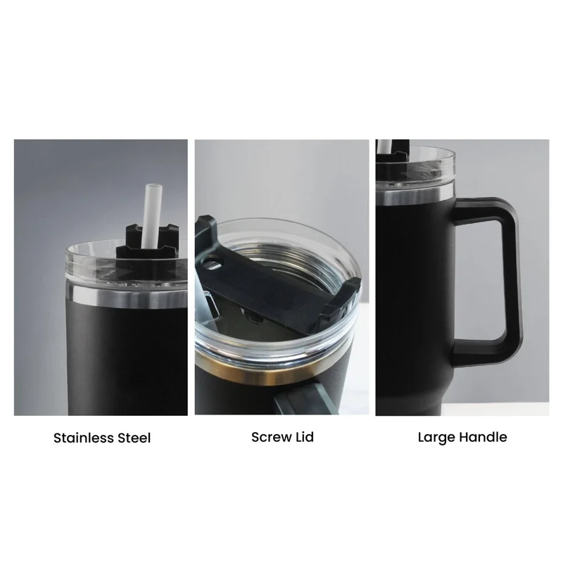 Engraved Extra Large Black Travel Cup 40oz/1135ml, Any Message