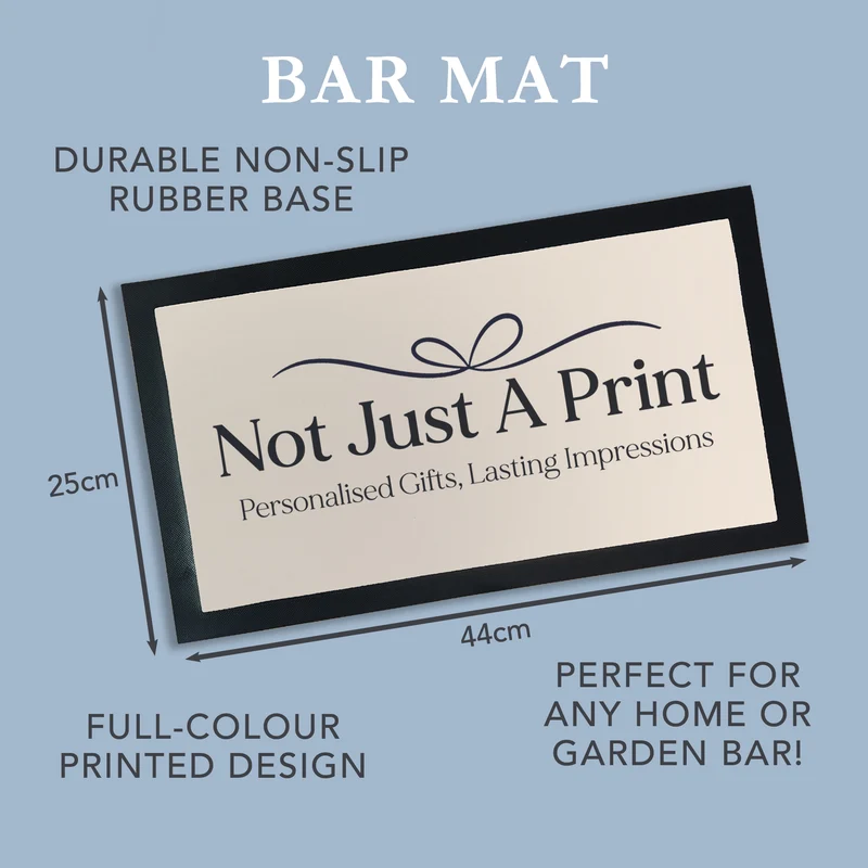 Personalised Vintage Home Bar Mat