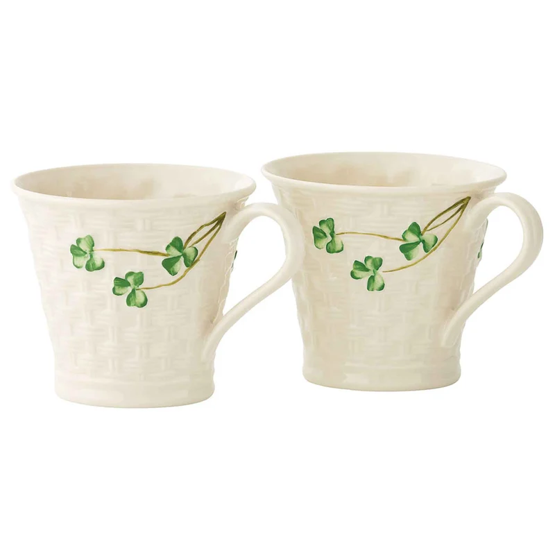 Belleek Shamrock Mugs