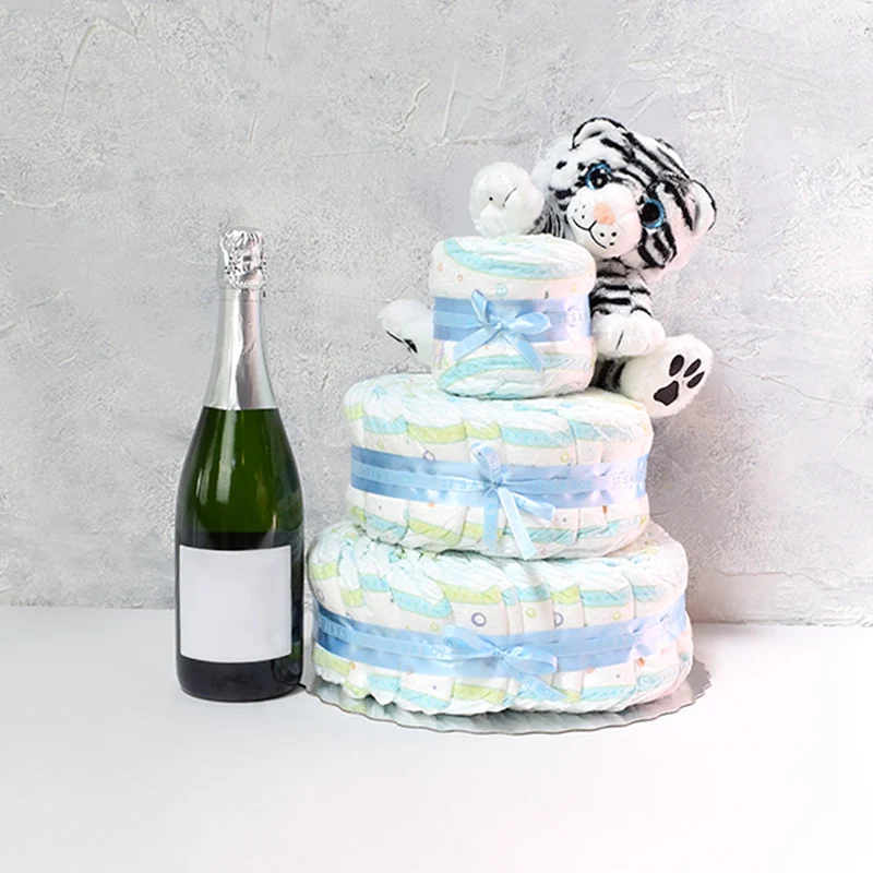 White Tiger & Diapers Champagne Gift Set
