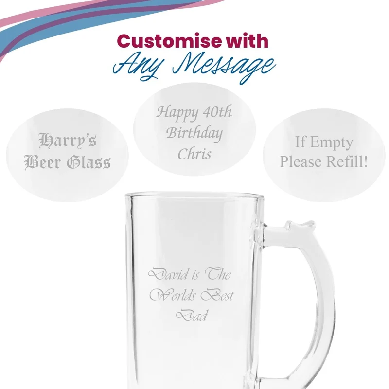 Engraved Official West Ham 20oz Beer Mug, Gift Boxed