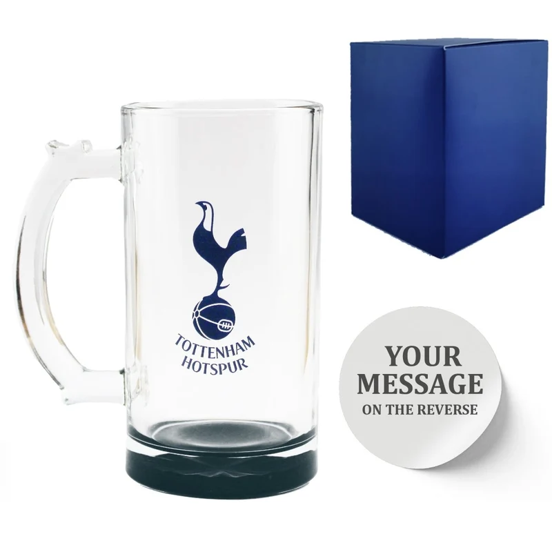 Engraved Official Tottenham Hotspur 20oz Beer Mug, Gift Boxed
