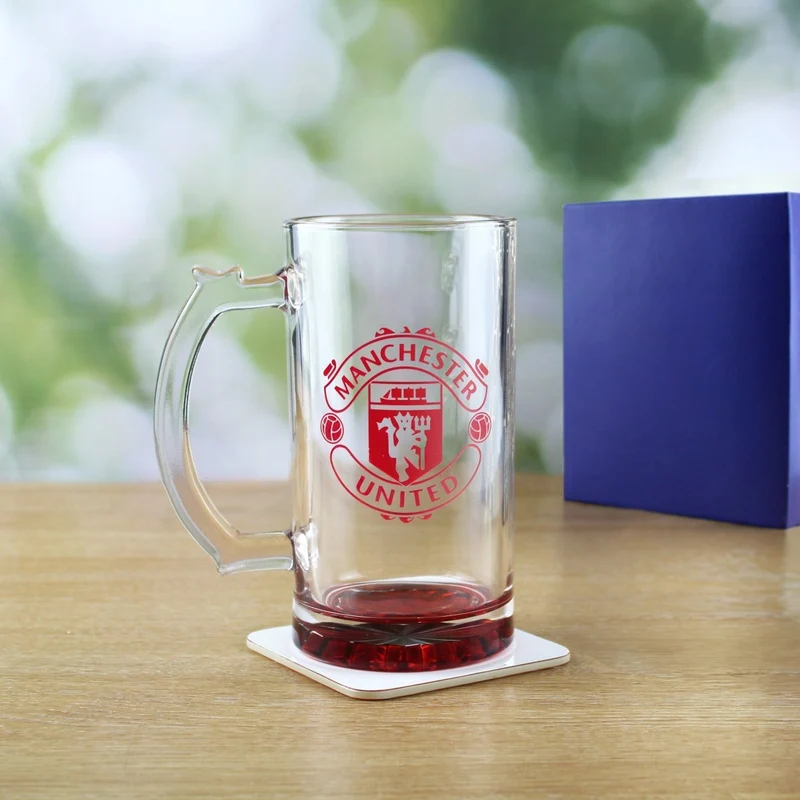 Engraved Official Manchester United 20oz Beer Mug, Gift Boxed