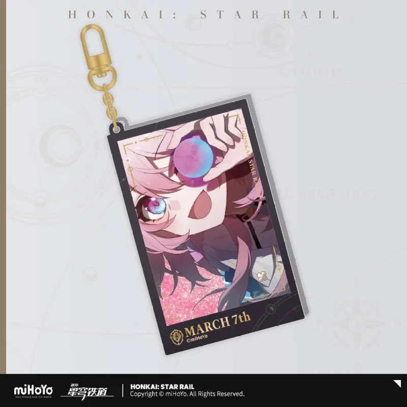 Honkai: Star Rail Countdown Departure Series Acryl Schlüsselanhänger March 7th Glitter 9 cm