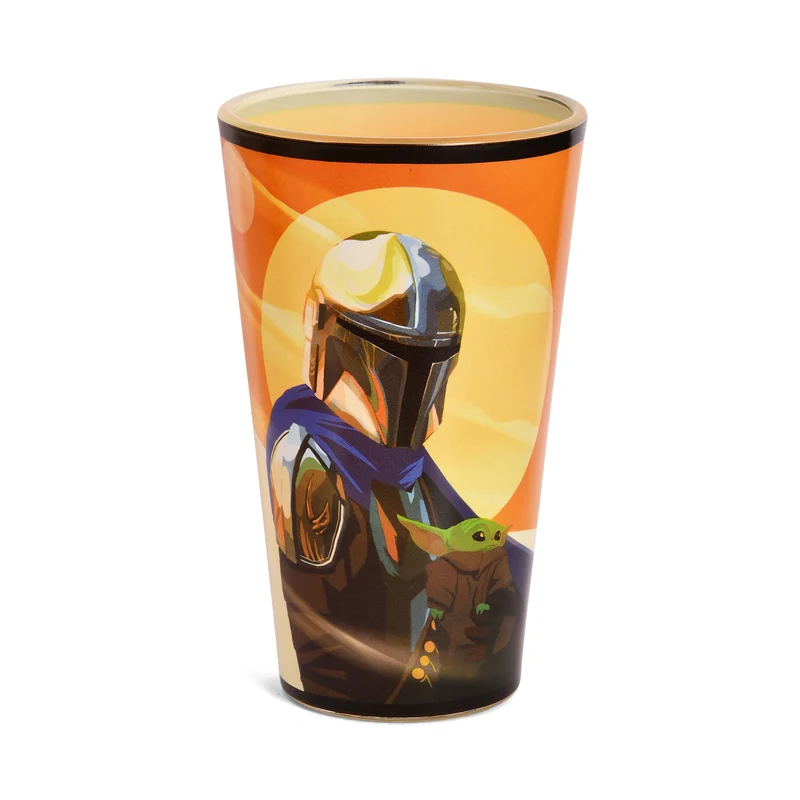 Mando mit Grogu Glas - Star Wars The Mandalorian