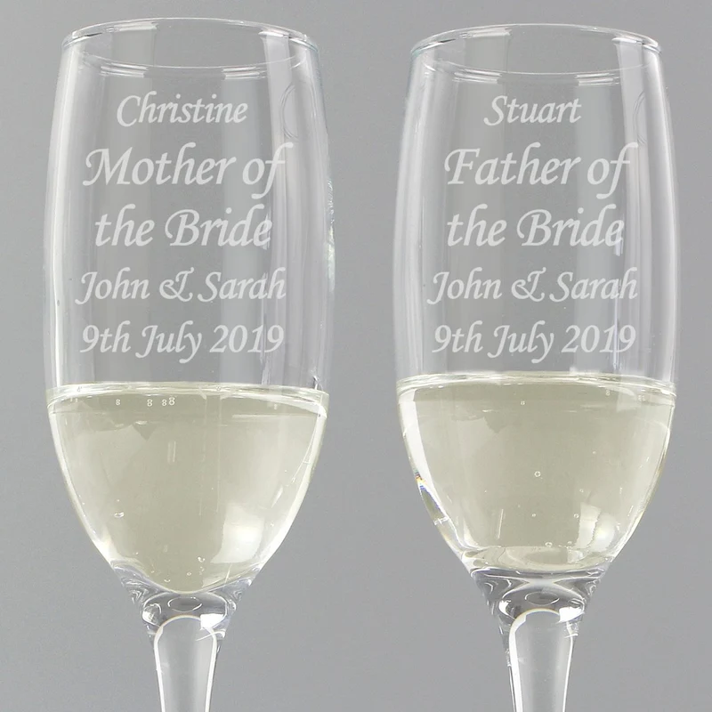 Personalised Celebration Pair Of Flutes With Gift Box