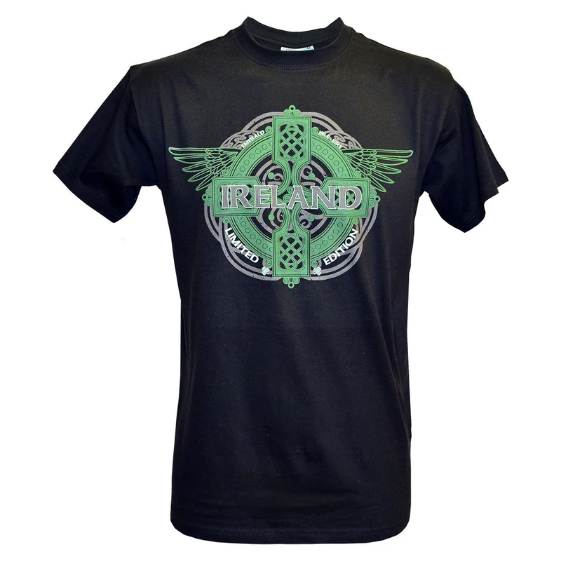 Ireland Celtic Cross Wings T-Shirt