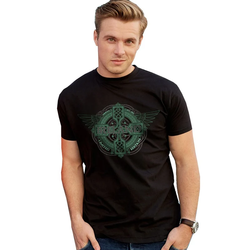 Ireland Celtic Cross Wings T-Shirt