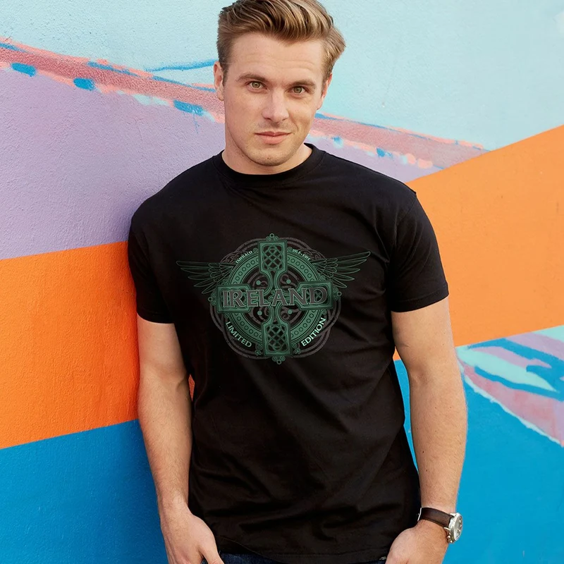 Ireland Celtic Cross Wings T-Shirt