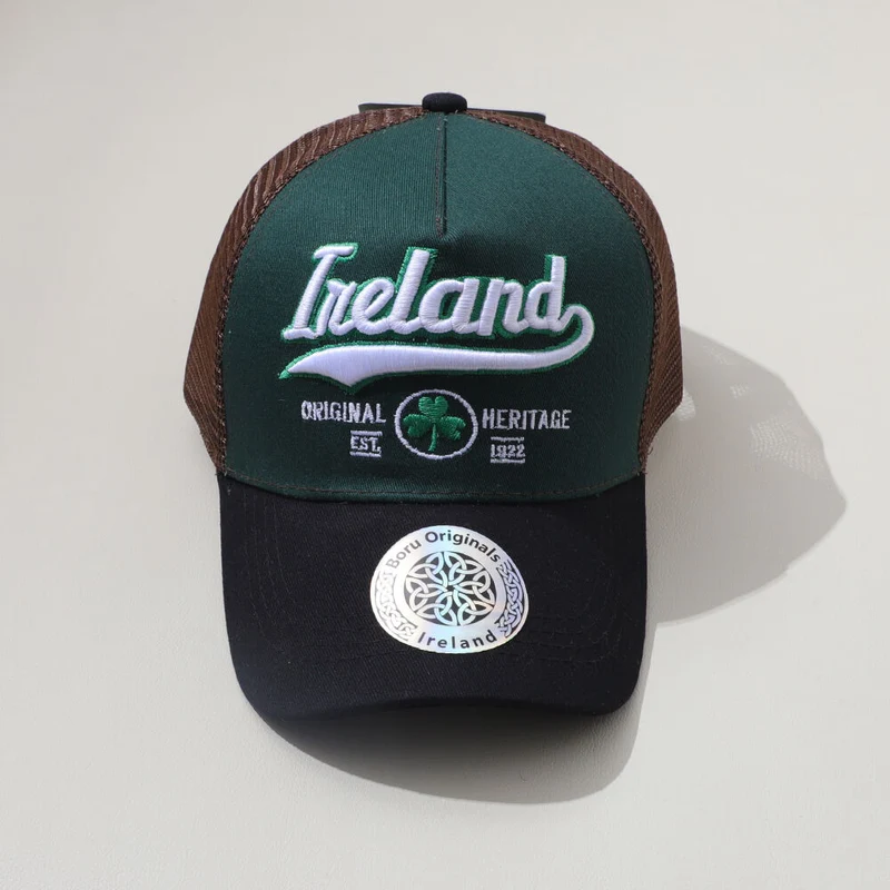 Baseball Trucker Cap Green & Brown