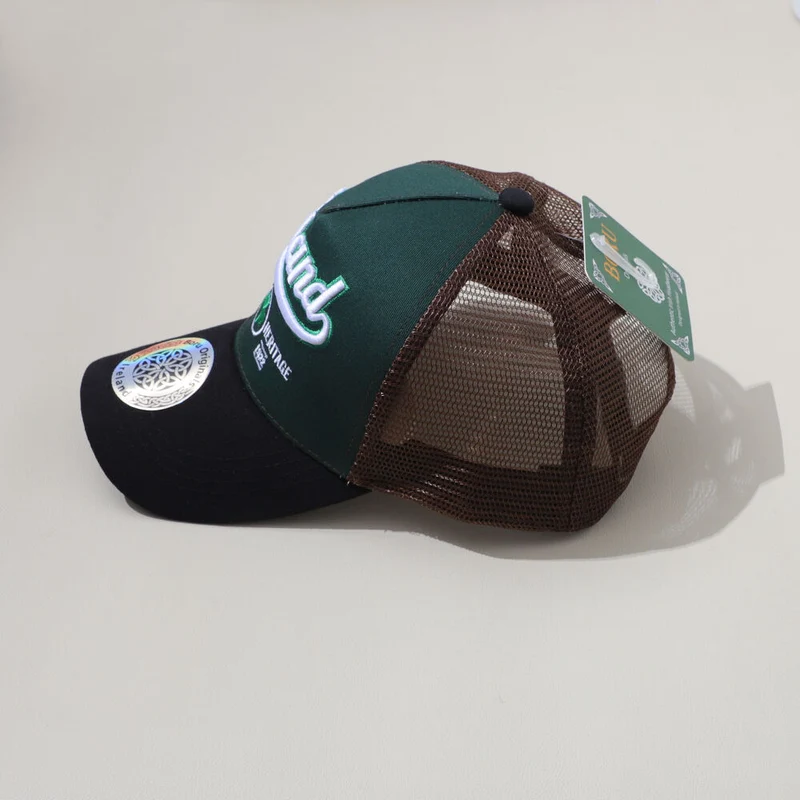 Baseball Trucker Cap Green & Brown