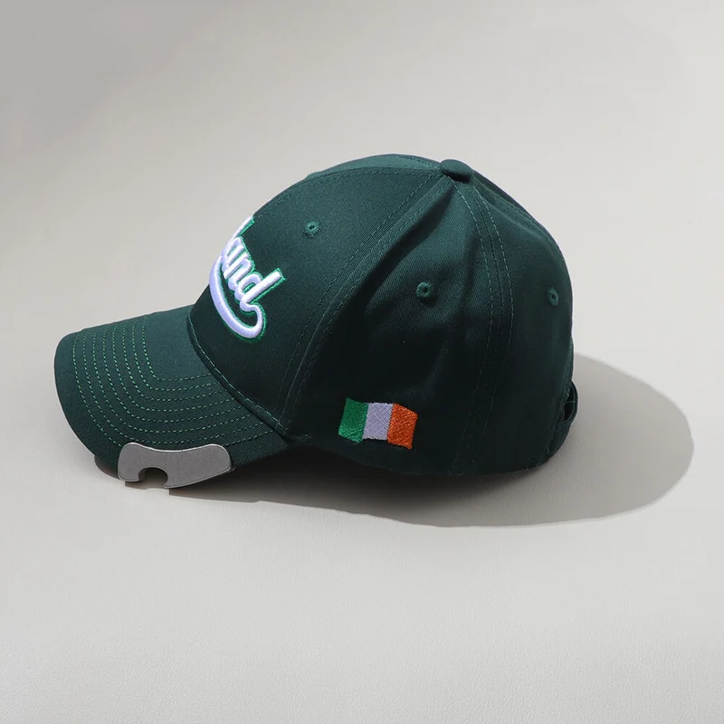 Baseball Cap With Bottle Opener Green