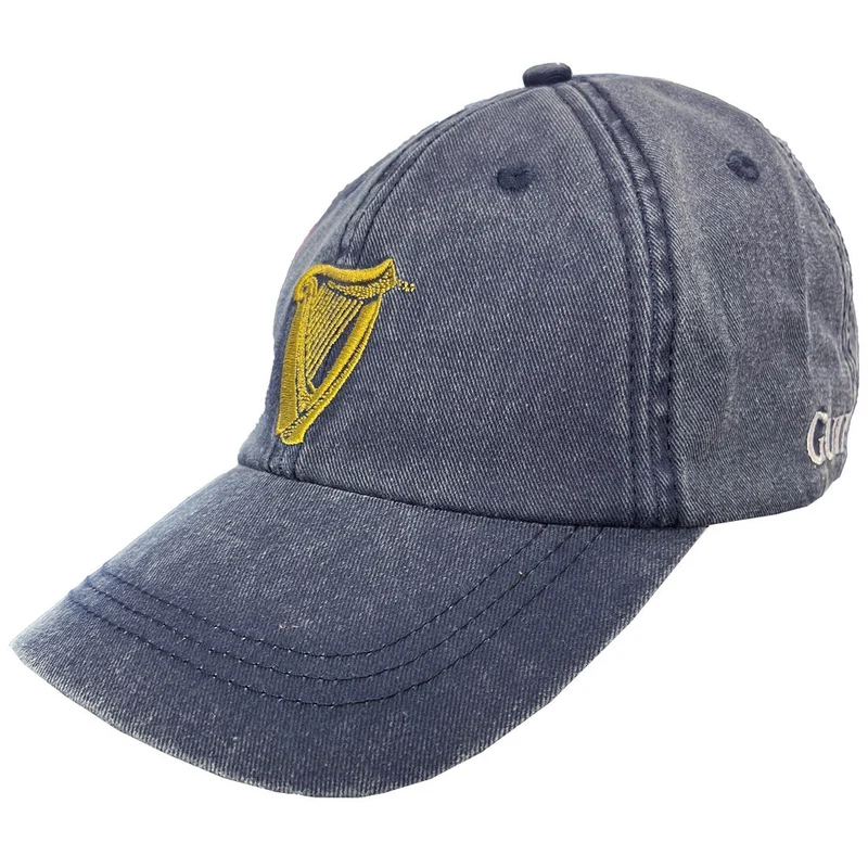 Guinness Harp Washed Baseball Cap Denim