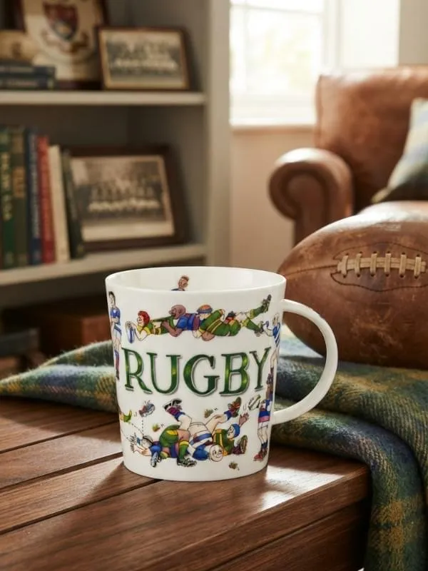 Dunoon Cair Sporting Antics Rugby Mug