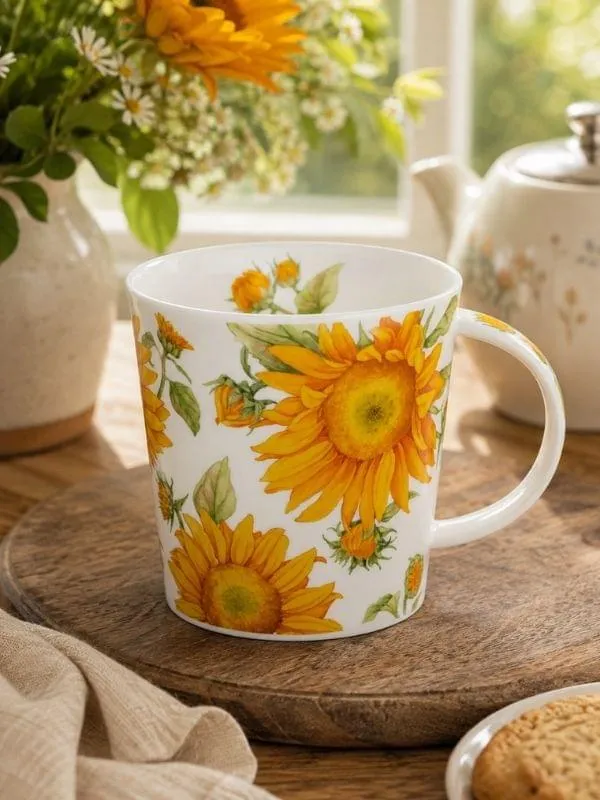 Dunoon Sunflower Benmore Shape Mug