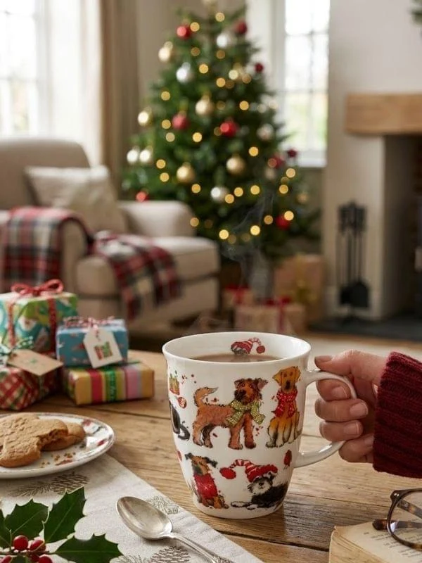 Dunoon Nevis Festive Dogs Mug