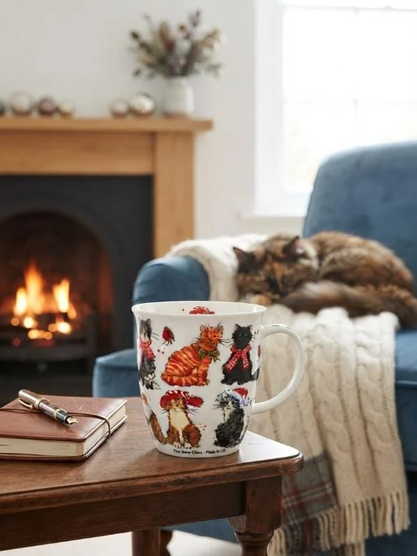 Dunoon Nevis Festive Cats Mug