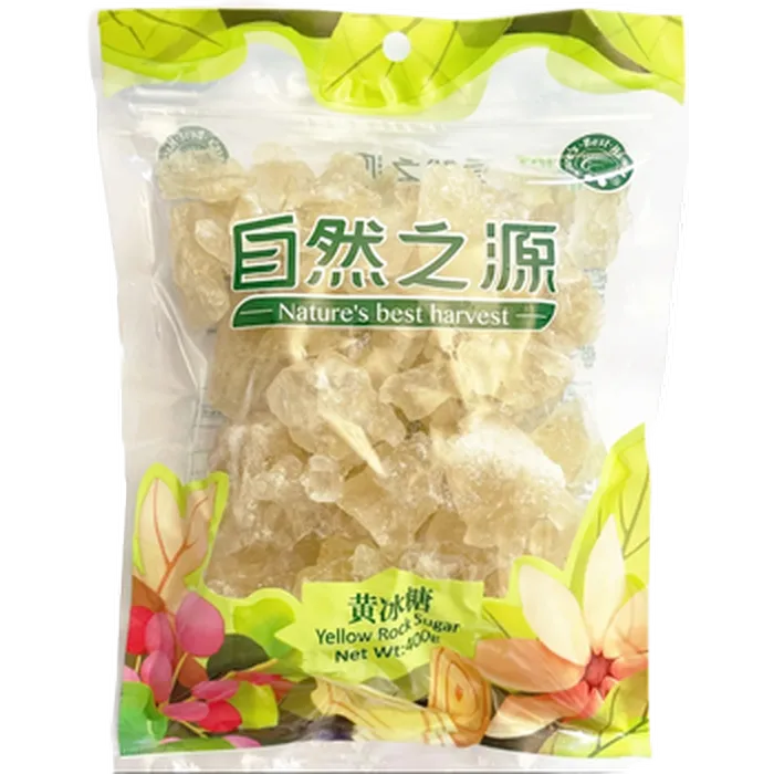 NBH Yellow Rock Sugar 400G Gelber Kandiszucker aus Rohrohrzucker
