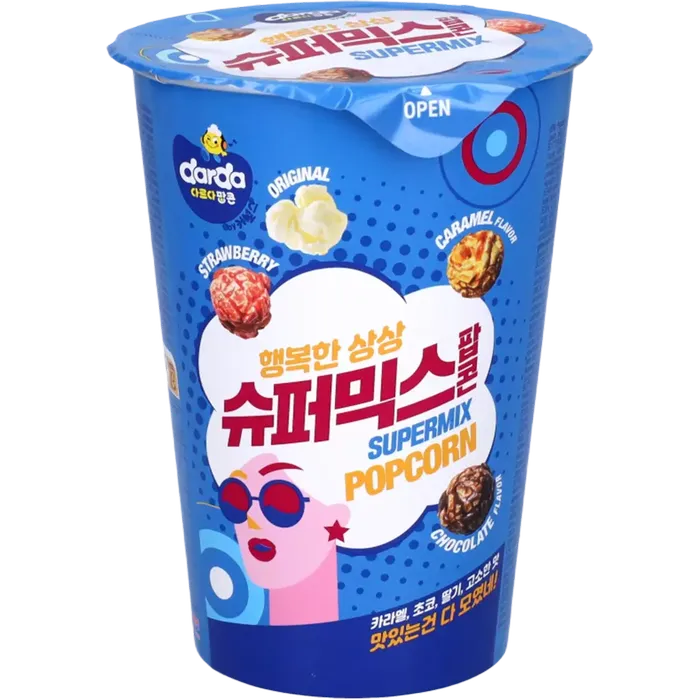 DARDA Cinema Popcorn Super Mix 55G Süßes Popcorn mit gemischten Aromen