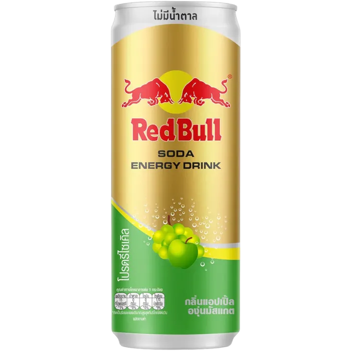 RED BULL Apple Muscat Soda 250ML Thai Energy Soda mit Apfel Muskat Geschmack