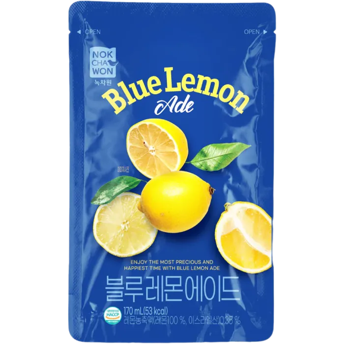 NOKCHAWON Ade Blue Lemon 170ML Koreanisches Blue Lemon Getränk