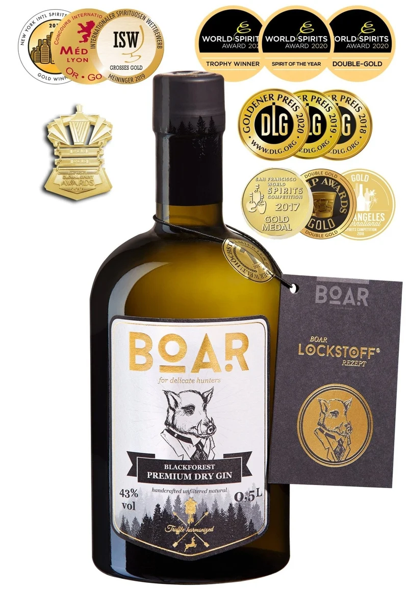 BOAR Black Forest Dry Gin 43 % 0,5L FL
