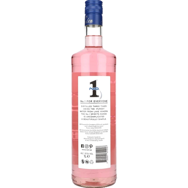 No. 1 Premium Dry Gin Strawberry 37.5 % 1L FL