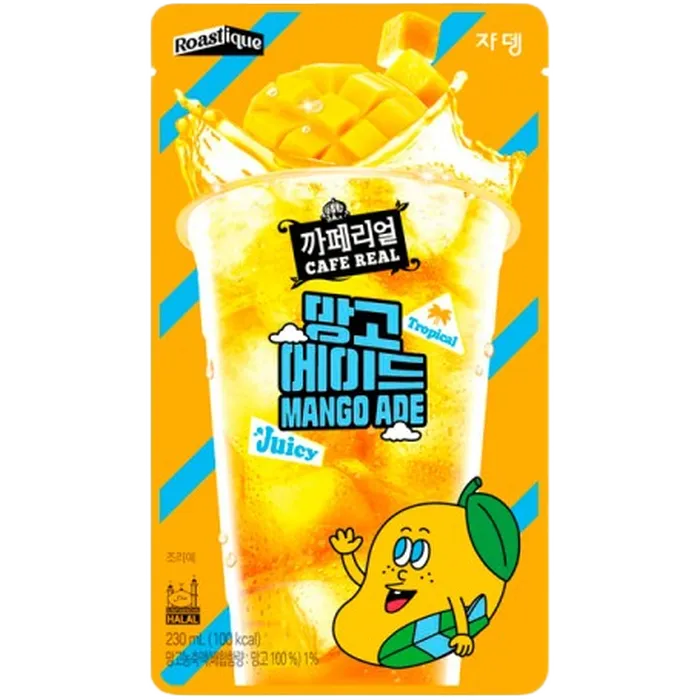 JARDIN CAFEREAL Mango Ade 230ML Koreanisches Mango Erfrischungsgetränk