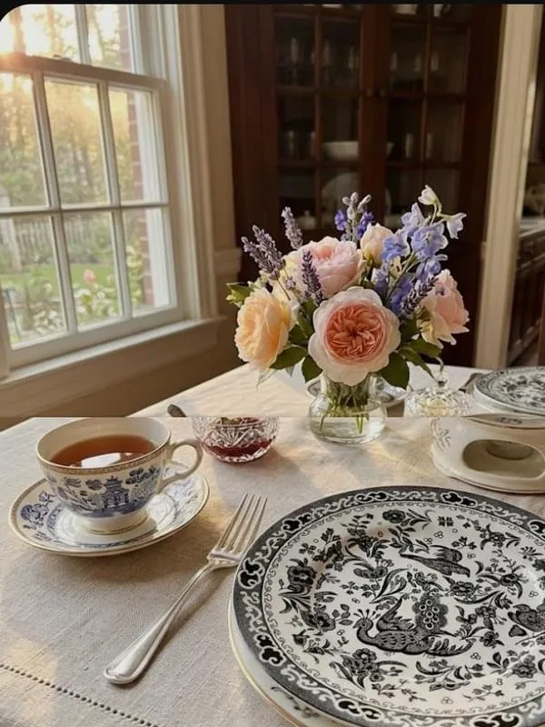 Burleigh Black Regal Peacock Medium Plate