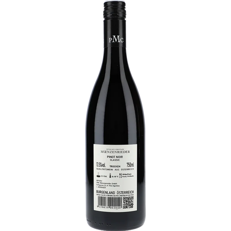 PMC Münzenrieder Pinot Noir Classic 13,5 % 0,75L FL