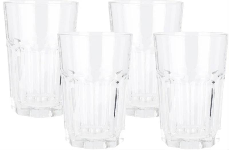Cookinglife Trinkglas Glas 500 ml - Stapelbar 4er-Set - Spülmaschinenfest