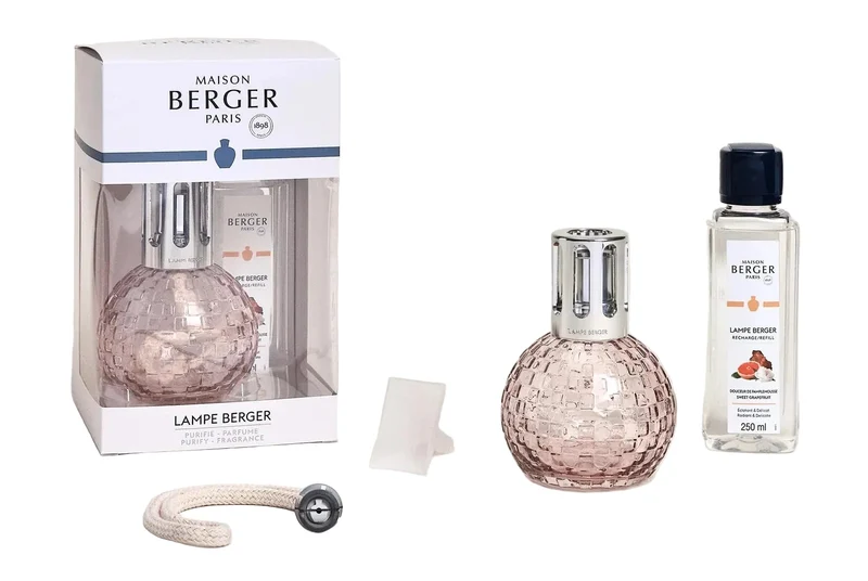 Maison Berger Geschenkset Glas 250 ml - Duftlampe mit Nachfüllung Rose - Disco