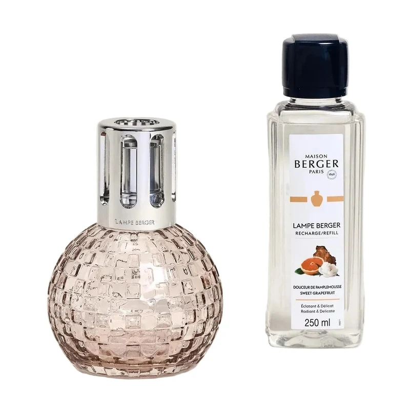 Maison Berger Geschenkset Glas 250 ml - Duftlampe mit Nachfüllung Rose - Disco