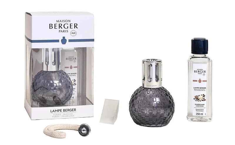 Maison Berger Duftset Glas 250 ml - Raumduft Duftlampe Geschenkset - Disco Grau