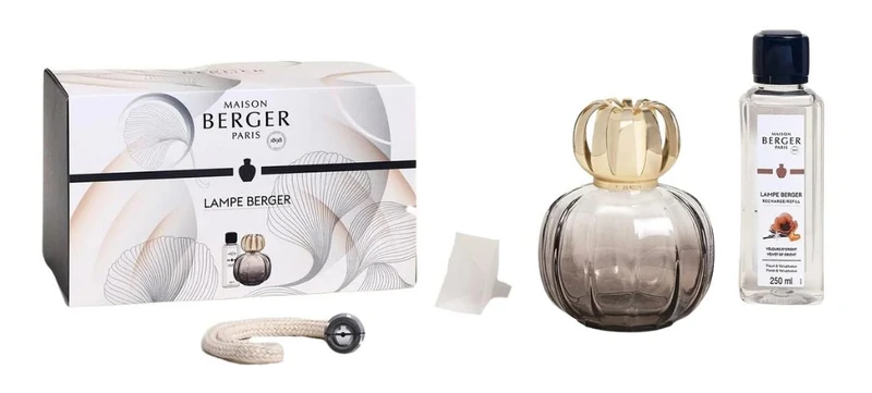 Maison Berger Duftset Glas 250 ml Grau - Duftlampe Geschenkset - Corali