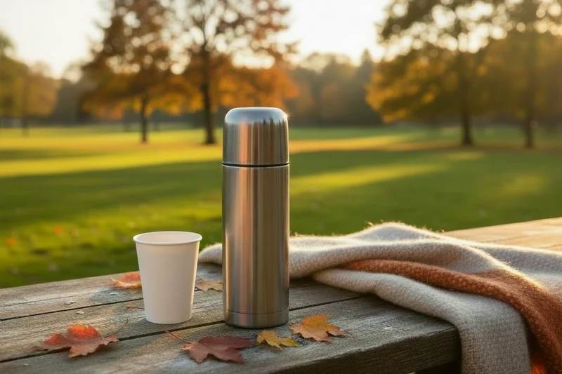 Cookinglife Thermosflasche Edelstahl 1 L - Doppelwandig Warm/Kalt - Unterwegs