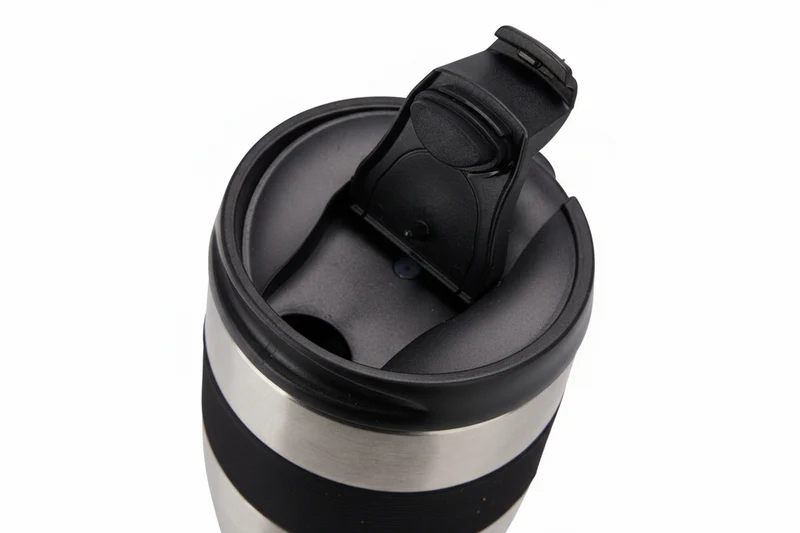 Cookinglife Thermobecher Edelstahl 300 ml - Isolierbecher To Go - Silber/Schwarz