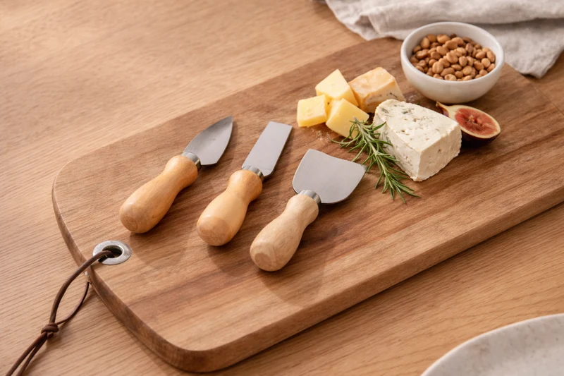 Cookinglife Käsemessenset 4-teilig - RVS - Käsebrett - Schneiden und Servieren von Käse