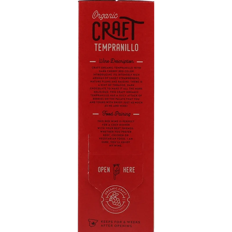 Organic Craft Tempranillo 13.5 % 3L BIB