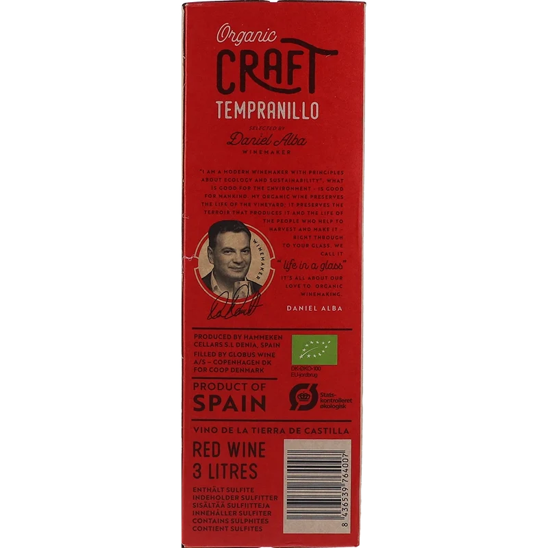 Organic Craft Tempranillo 13.5 % 3L BIB