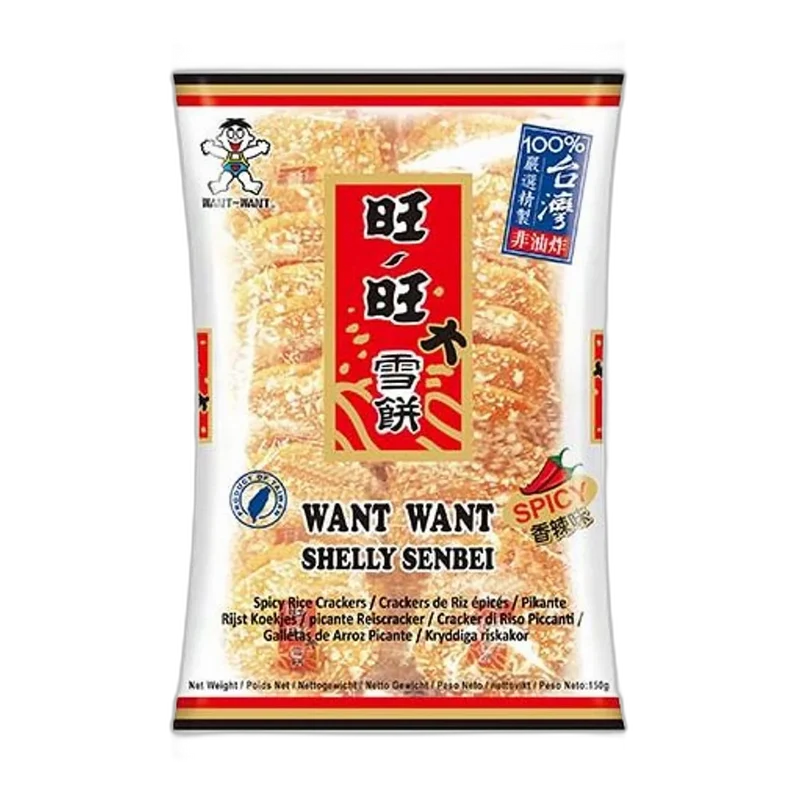 WANT WANT Scharf und Süße Rice Crackers 150G