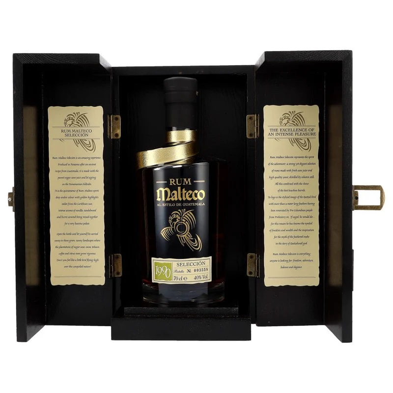 Malteco Seleccion 1990 Wooden Box 40% 0,7L FL