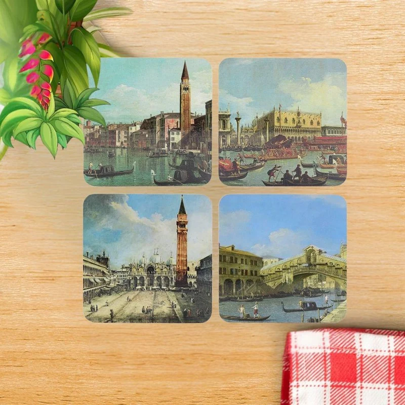 Lesser & Pavey Canaletto Coasters 4 Asst