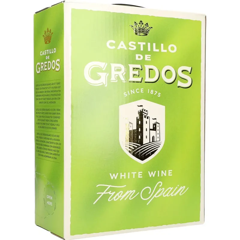 Castillo De Gredos White Wine 12 % 3L BIB