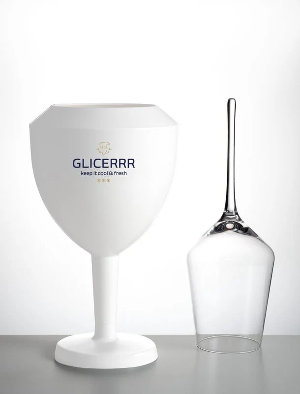 GLICERRR Weinglaskühler- und Halterset + Glas