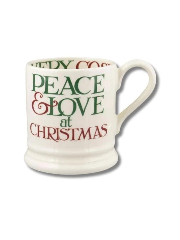 Emma Bridgewater Christmas Toast & Marmalade Peace & Love 1/2 Pint Mug