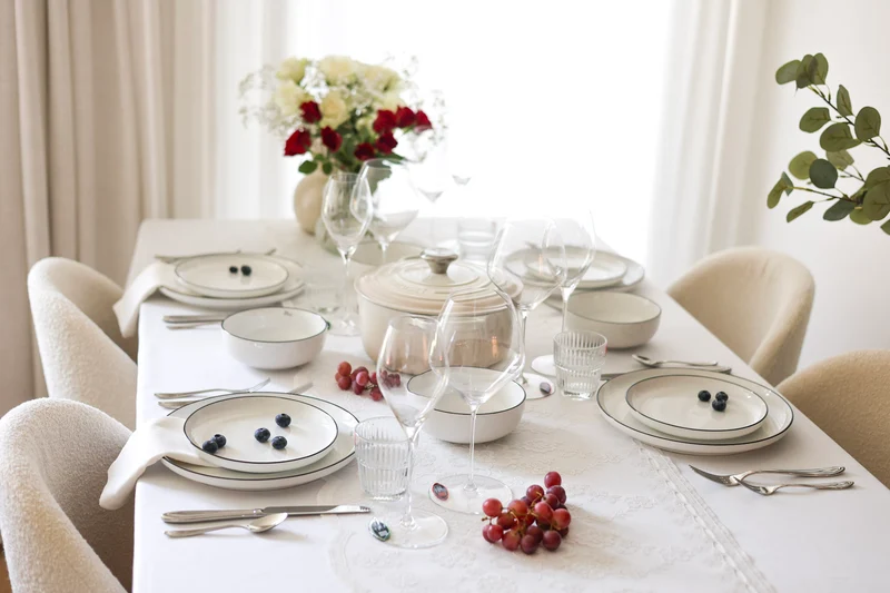 Cosy & Trendy Geschirrset Renee 18-teilig / 6 Personen - 6 Speiseteller, 6 Frühstücksteller und 6 Schalen