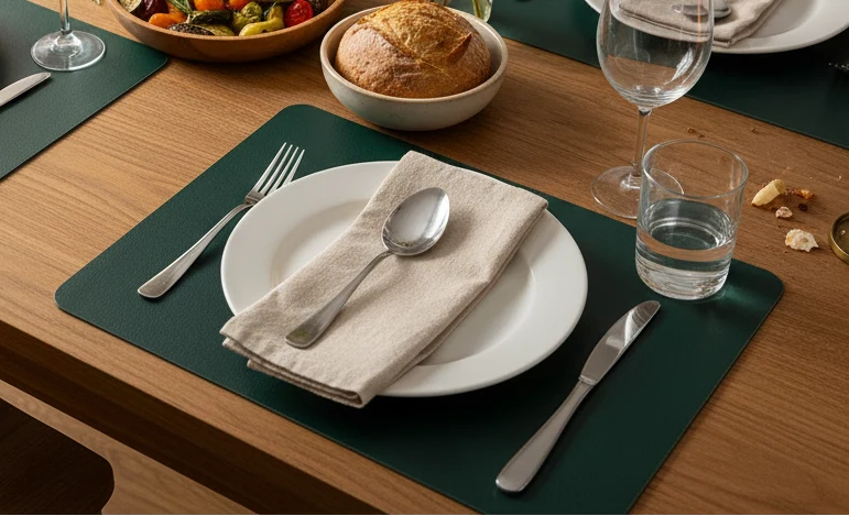 Cosy & Trendy Tischsets Lederlook Pine Grove 43 x 30 cm - 6 Stück