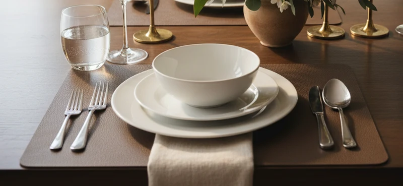 Cosy & Trendy Tischsets Lederlook Bleigrau 43 x 30 cm - 6 Stück